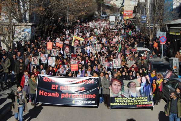 Tunceli'de Sakine Cansız İçin Yürüyüş Yapıldı galerisi resim 3