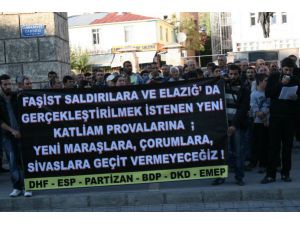 Elazığ'daki olaylar Tunceli'de yürüyüşlü protesto