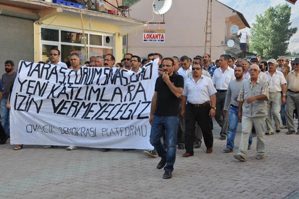 Ovacık’ta, Sürgü Beldesindeki saldırı protesto edi galerisi resim 1