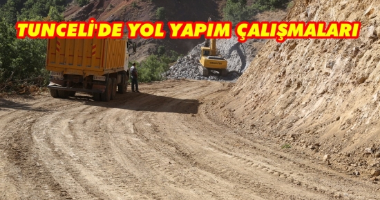 Tunceli'de Yol Yapım Çalışmaları