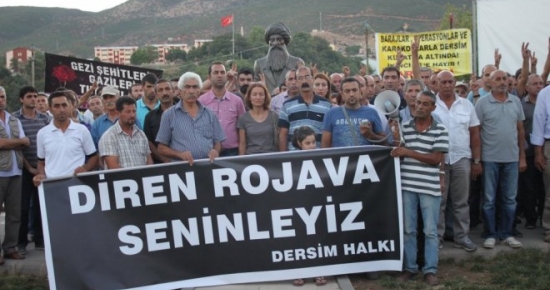 KESK Üyeleri Tunceli'de Suriye Olaylarını Protesto Etti