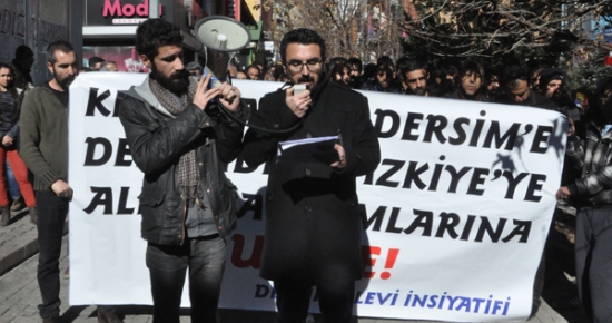 Tunceli’de Suriye protestosu