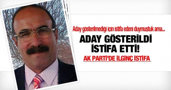 Hükümete kızdı, Ak Parti’den istifa etti