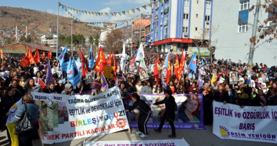 Tunceli'de Kadınlar Yürüyüş Yaptı