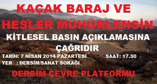 İMAR PLANI BULUNMAYAN KAÇAK BARAJ/HES’LER MÜHÜRLENSİN!