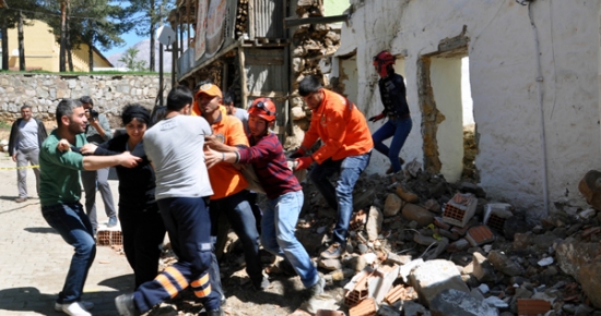 Ovacık’ta Deprem Tatbikatı