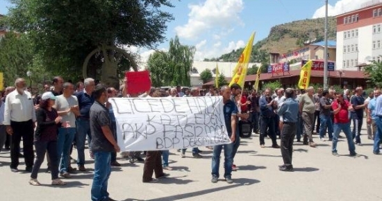 Tunceli'de BDP'liler Lice'de 2 Kişinin Ölümünü Protesto Etti