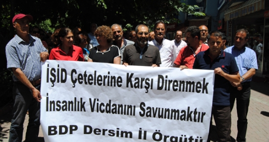 Tunceli’de IŞİD protestosu