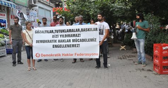 DHF’den gözaltı protestosu