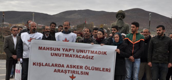 Askerde şüpheli şekilde yaşamını yitiren Yap için basın açıklaması