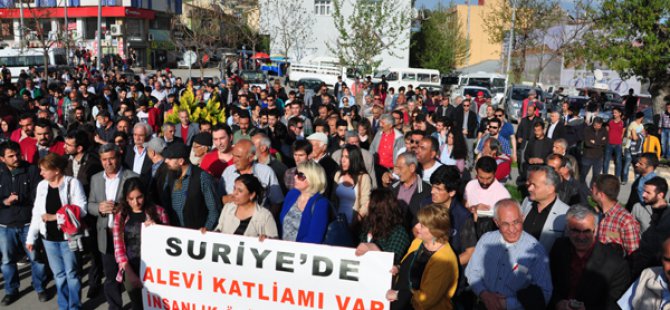 Suriye’de Alevilerin katledilmesi yürüyüş ile protesto edildi