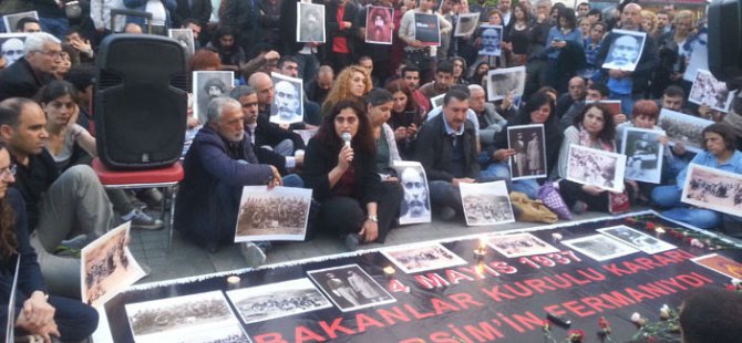 Taksim'de Dersim katliamı anması