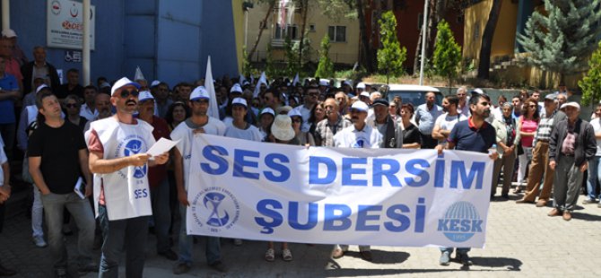 SES Dersim Şubesi, silahlı saldırıyı protesto etti