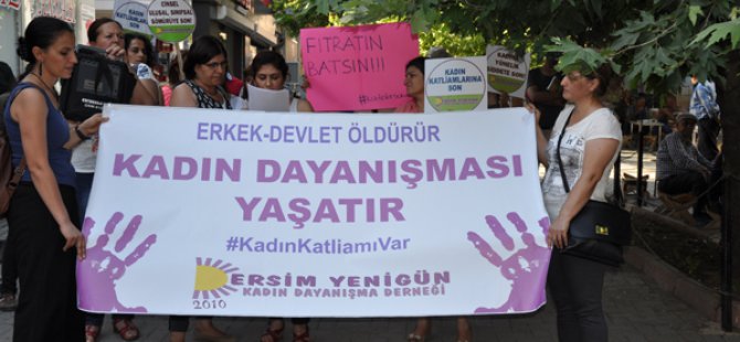 Kadınlar, kadına yönelik  şiddeti protesto etti