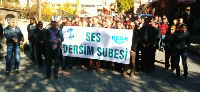 SES Dersim Şubesinden görevden uzaklaştırma tepkisi