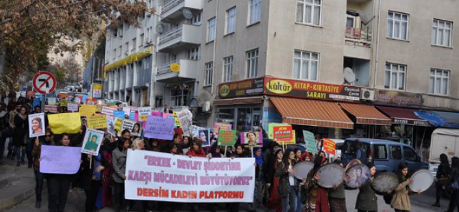 Dersim’de kadınlar şiddete karşı yürüdü