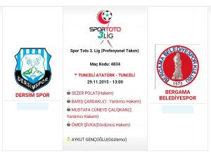 Dersimspor 1 puana razı oldu