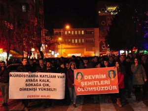 Dersim'de  sokağa çıkma yasağı protestosu