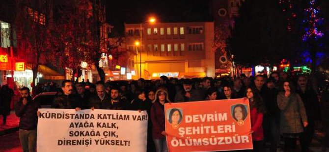 Dersim'de  sokağa çıkma yasağı protestosu