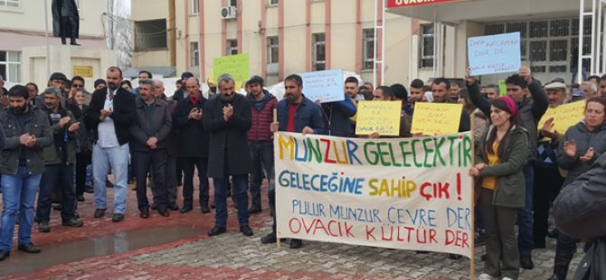 Ovacık’ta baraj protestosu