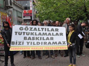 DHF üyelerinin tutuklanması protesto edildi