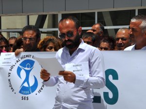 Sağlık çalışanlardan yemek protestosu