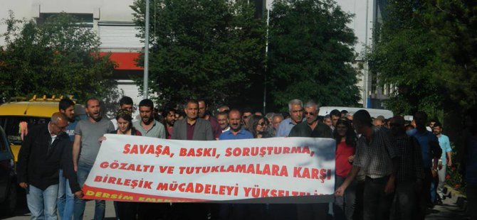 Dersim’de gözaltı ve tutuklama protestosu