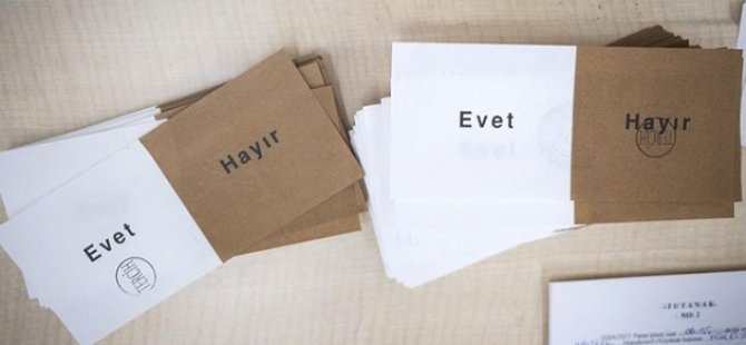 En çok 'evet' Bayburt'ta, en çok 'hayır' Dersim'de