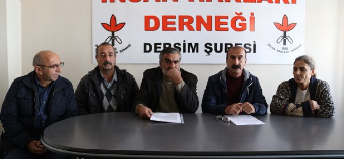 İHD Dersim Şubesinde açlık grevi açıklaması