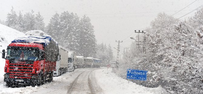 Pülümür’de yoğun  kar yağışı ve tipi