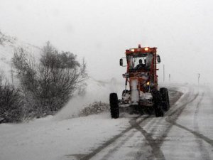 Kar 116 Köy yolunu kapattı