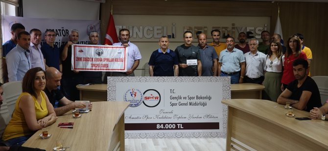 Amatör spor kulüplerine 84 bin lira yardım