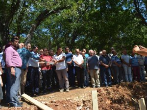 Kaymakam Çam, temel atma törenine katıldı