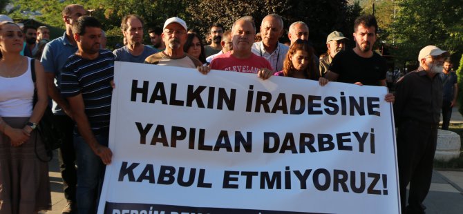 Dersim'de kayyum ve gözaltı protestosu