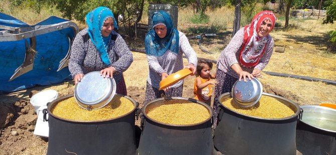 Kış için "Buğday" kaynatma zamanı