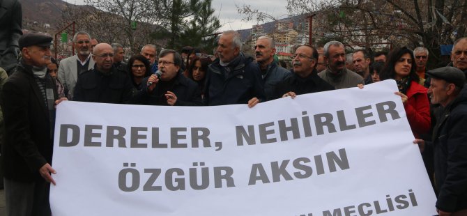 Dersim’de ‘Nehirler, Su ve Yaşam için Barajlara Karşı’ açıklama