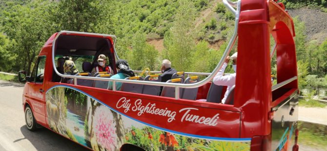 65 yaş üstü vatandaşlar tur otobüsüyle Munzur Vadisi'ni gezdi