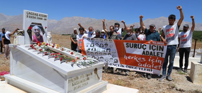 Suruç’ta yaşamını yitiren Çağdaş Aydın mezarı başında anıldı