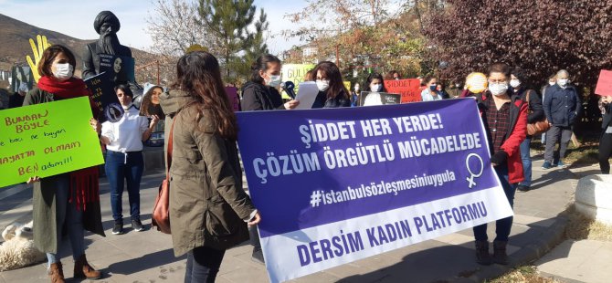 Dersimli kadınlar şiddete karşı alanlara çıktı