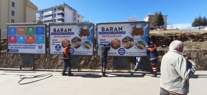 Reklam panolarına sökülme kararı