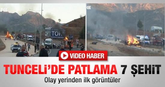 Tunceli'de patlama: 7 şehit