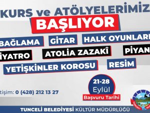 Belediye kurs ve atölyeler açıyor