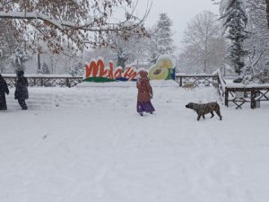 Malatya’da kar yağışı kartpostallık görüntüler oluşturdu