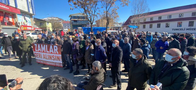 Dersim'de zamlar protesto edildi