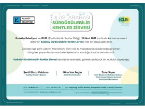 Uluslararası Sürdürülebilir Kentler Zirvesi 18 Mart’ta Kadıköy’de