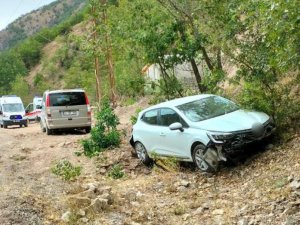 Araç yoldan çıktı: 3 yaralı