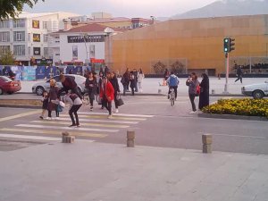 Yaya geçidinde tehlikeli oyun: Birdirbir