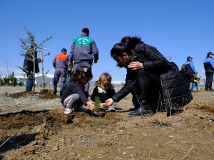 Deprem şehitleri anısına fidanlar toprakla buluştu