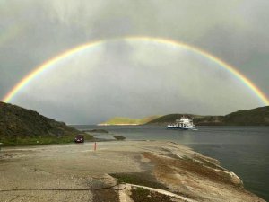 Çifte gökkuşağı görsel şölen oluşturdu