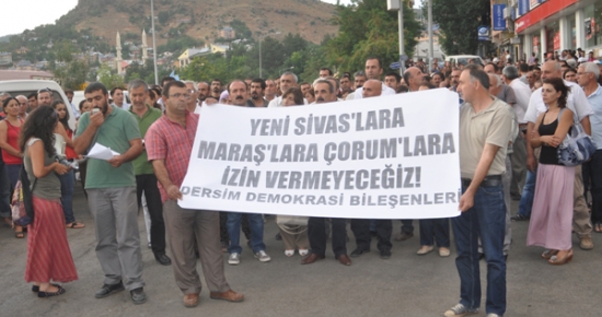 Malatya'daki Olay, Tunceli'de protesto edildi